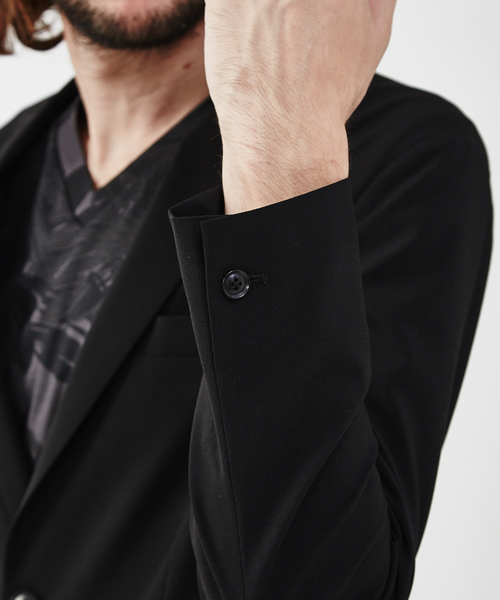 5351 POUR LES HOMMES(ゴーサンゴーイチプールオム)の「【セットアップ対応】ハイカウントヴィスリーノッチドラペルジャケット(テーラードジャケット・メンズ・ブラック/ブルー・44/46/48/50)」の7枚目の写真