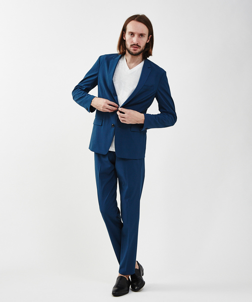 5351 POUR LES HOMMES(ゴーサンゴーイチプールオム)の「【セットアップ対応】ハイカウントヴィスリーノッチドラペルジャケット(テーラードジャケット・メンズ・ブラック/ブルー・44/46/48/50)」の14枚目の写真
