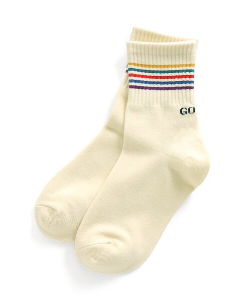 BREEZE（ブリーズ）の「■3柄ラインソックス（ソックス/靴下・キッズ・グレー/オフホワイト/アイボリー・15 /18/21）」の3枚目の写真