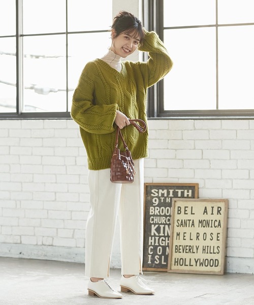 KOBE LETTUCE（コウベレタス）の「スクエアトゥレースアップオックスフォードシューズ（その他シューズ・レディース・ブラック/アイボリー/グレイッシュベージュ・L/LL/S/M）」の9枚目の写真