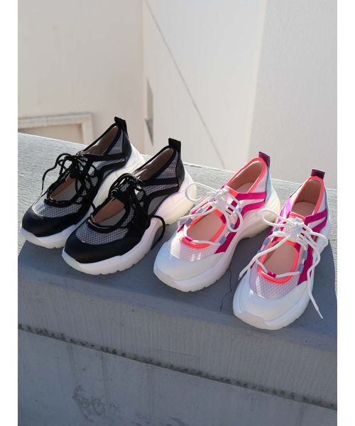 merry jenny（メリージェニー）の「ポイントシースルースニーカー（スニーカー・レディース・ホワイト/ブラック/その他1・MEDIUM/LARGE）」の4枚目の写真