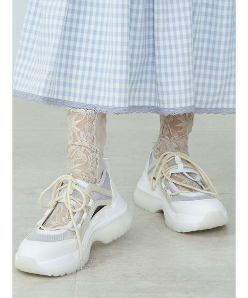 merry jenny（メリージェニー）の「ポイントシースルースニーカー（スニーカー・レディース・ホワイト/ブラック/その他1・MEDIUM/LARGE）」の5枚目の写真