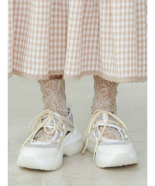 merry jenny（メリージェニー）の「ポイントシースルースニーカー（スニーカー・レディース・ホワイト/ブラック/その他1・MEDIUM/LARGE）」の6枚目の写真