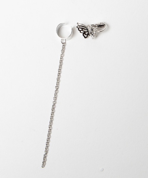 DING(ディング)の「DING/バタフライイヤーカフセット(イヤーカフ・レディース・シルバー・FREE)」の1枚目の写真