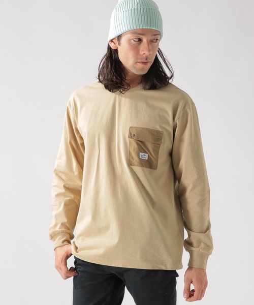 BAYFLOW(ベイフロー)の「フハクポケットL/S TEE 20SS(Tシャツ/カットソー・メンズ・ホワイト/ベージュ/ネイビー・LARGE/MEDIUM)」の1枚目の写真