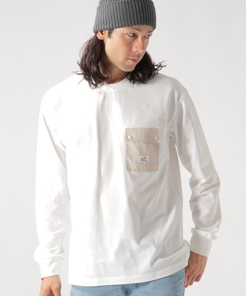 BAYFLOW(ベイフロー)の「フハクポケットL/S TEE 20SS(Tシャツ/カットソー・メンズ・ホワイト/ベージュ/ネイビー・LARGE/MEDIUM)」の2枚目の写真