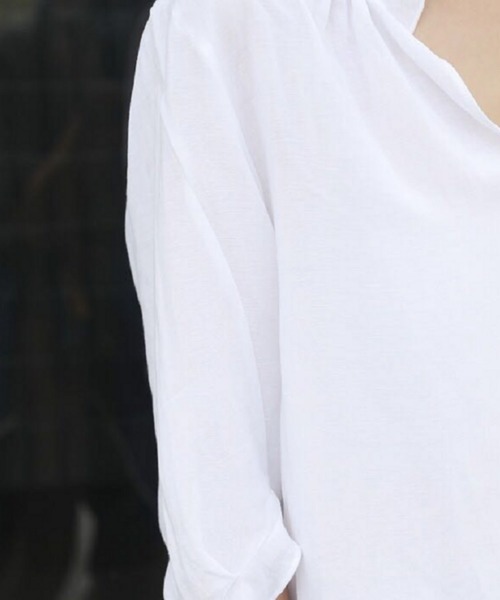 Doula Doula(ドゥーラドゥーラ)の「バンドカラーシャツ(シャツ/ブラウス・レディース・ホワイト/ブラック・FREE)」の5枚目の写真