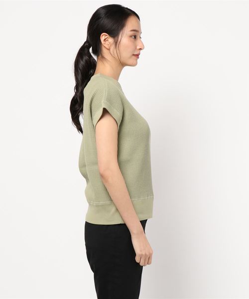 Traditional Weatherwear（トラディショナルウェザーウェア）の「FRENCE SLEEVE PULL OVER（Tシャツ/カットソー・レディース・イエロー/ホワイト/ブラック/セージグリーン・S）」の6枚目の写真