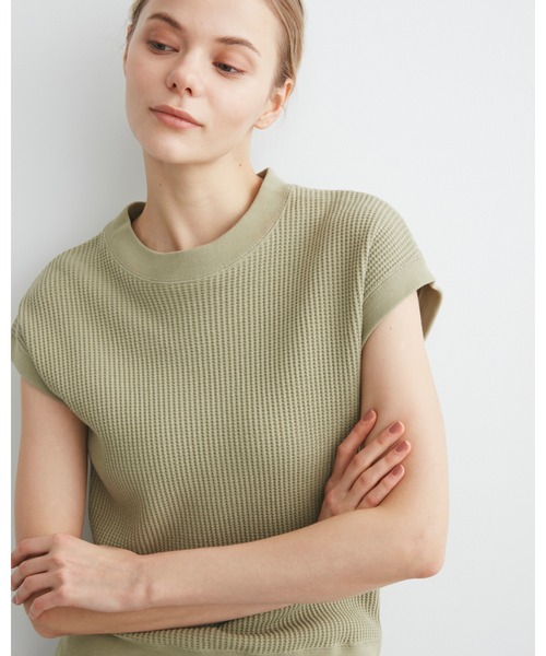 Traditional Weatherwear（トラディショナルウェザーウェア）の「FRENCE SLEEVE PULL OVER（Tシャツ/カットソー・レディース・イエロー/ホワイト/ブラック/セージグリーン・S）」の10枚目の写真