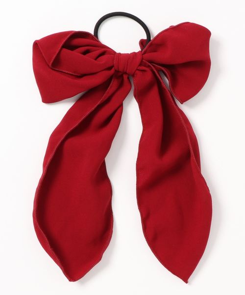 Fun & Daily（ファンアンドデイリー）の「F&D : ビッグリボンヘ アゴム（ヘアゴム・レディース・ブラック/ネイビー/レッド・FREE）」の3枚目の写真