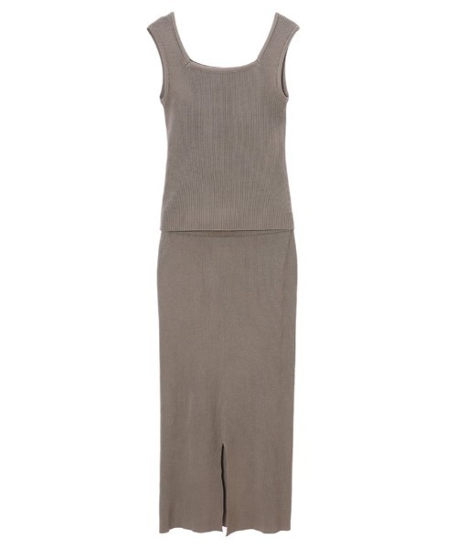 fifth（フィフス）の「スリーブレスリブニットセットアップ（セットアップ・レディース・ブラック/カーキ・MEDIUM）」の13枚目の写真