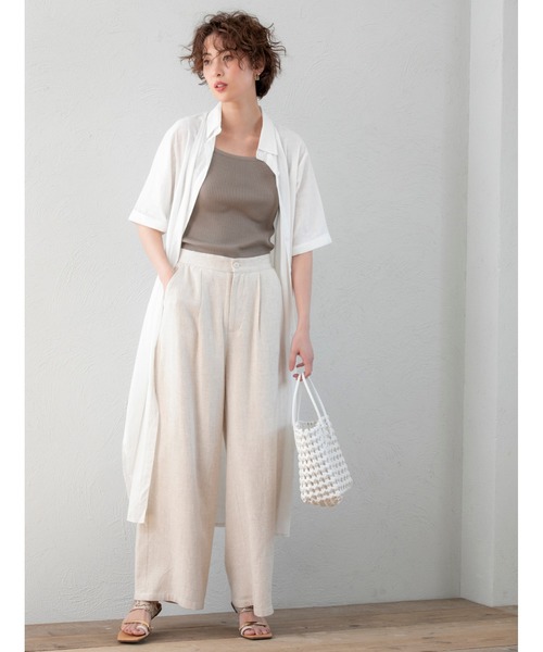 fifth（フィフス）の「スリーブレスリブニットセットアップ（セットアップ・レディース・ブラック/カーキ・MEDIUM）」の7枚目の写真