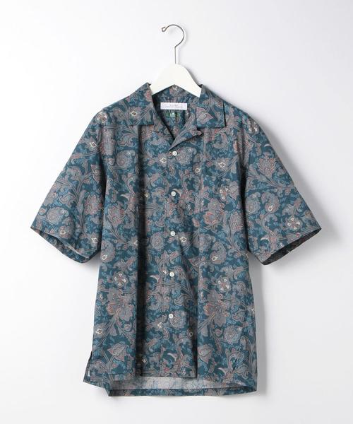 green label relaxing（グリーンレーベルリラクシング）の「[ ミュルーズ ] SC MULHOUSE オープンカラー 半袖 シャツ ②（シャツ/ブラウス・メンズ・ダークブラウン/ケリー/コバルトブルー/ロイヤルブルー・SMALL/MEDIUM/LARGE）」の7枚目の写真