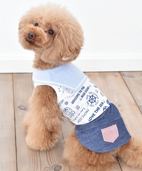 Dulce ドゥルセ マリンセーラー衿ワンピ 犬服 ドッグウェア ペットウェア Dulce ドゥルセ のファッション通販 Zozotown