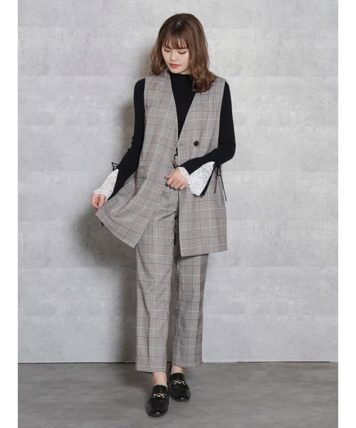 dazzlin（ダズリン）の「マニッシュロングパンツ（その他パンツ・レディース・キャメル/その他1/ブラック・FREE）」の5枚目の写真