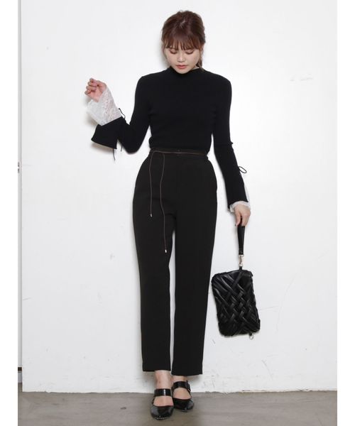 dazzlin（ダズリン）の「マニッシュロングパンツ（その他パンツ・レディース・キャメル/その他1/ブラック・FREE）」の9枚目の写真