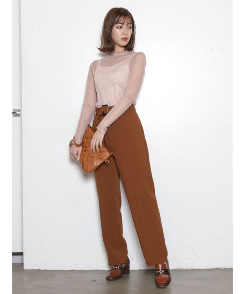 dazzlin（ダズリン）の「マニッシュロングパンツ（その他パンツ・レディース・キャメル/その他1/ブラック・FREE）」の10枚目の写真