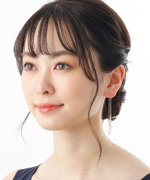COCOSHNIK(ココシュニック)の「ミラーカットビーズ フリンジ スタッドピアス(ピアス(両耳用)・レディース・ホワイト系その他7・00)」の7枚目の写真