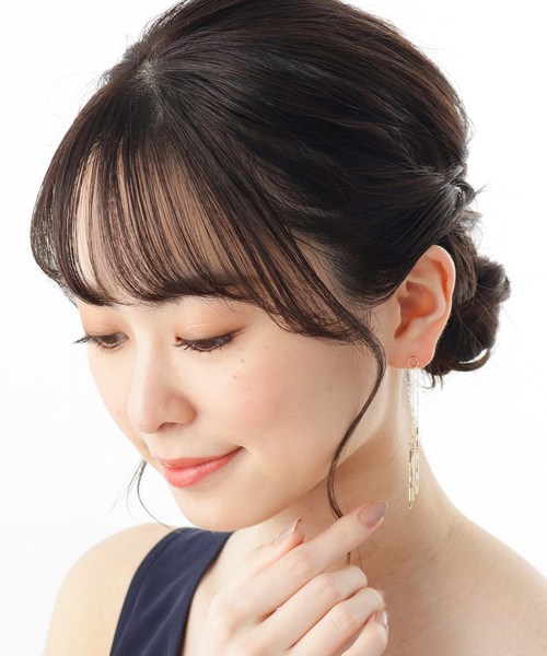 COCOSHNIK(ココシュニック)の「ミラーカットビーズ フリンジ スタッドピアス(ピアス(両耳用)・レディース・ホワイト系その他7・00)」の9枚目の写真