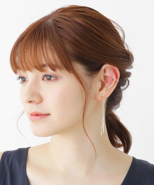COCOSHNIK(ココシュニック)の「ミラーカットビーズ フリンジ スタッドピアス(ピアス(両耳用)・レディース・ホワイト系その他7・00)」の11枚目の写真