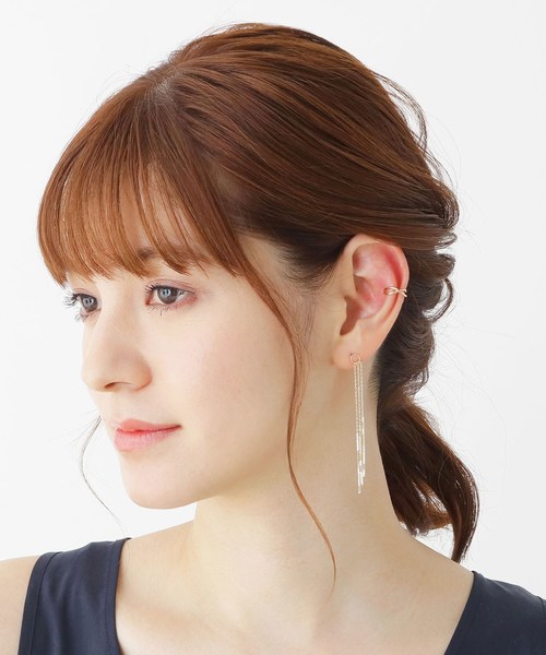 COCOSHNIK(ココシュニック)の「ミラーカットビーズ フリンジ スタッドピアス(ピアス(両耳用)・レディース・ホワイト系その他7・00)」の12枚目の写真