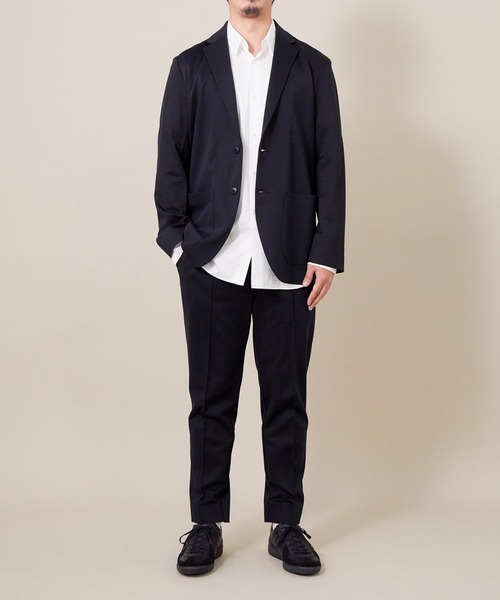 ADAM ET ROPE'（アダムエロペ）の「【NORITAKE】ニットデニーロジャケット（テーラードジャケット・メンズ・イエロー系その他3/ブラック・L/M/S）」の2枚目の写真