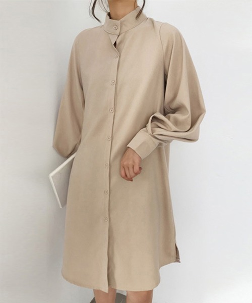 aimoha（アイモハ）の「ロングシャツワンピース（シャツ/ブラウス・レディース・ホワイト/ベージュ/ブルー・FREE/SMALL/X-LARGE/MEDIUM/LARGE）」の21枚目の写真