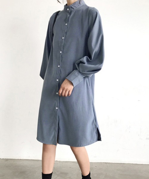 aimoha（アイモハ）の「ロングシャツワンピース（シャツ/ブラウス・レディース・ホワイト/ベージュ/ブルー・FREE/SMALL/X-LARGE/MEDIUM/LARGE）」の10枚目の写真
