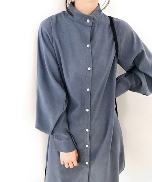 aimoha（アイモハ）の「ロングシャツワンピース（シャツ/ブラウス・レディース・ホワイト/ベージュ/ブルー・FREE/SMALL/X-LARGE/MEDIUM/LARGE）」の15枚目の写真