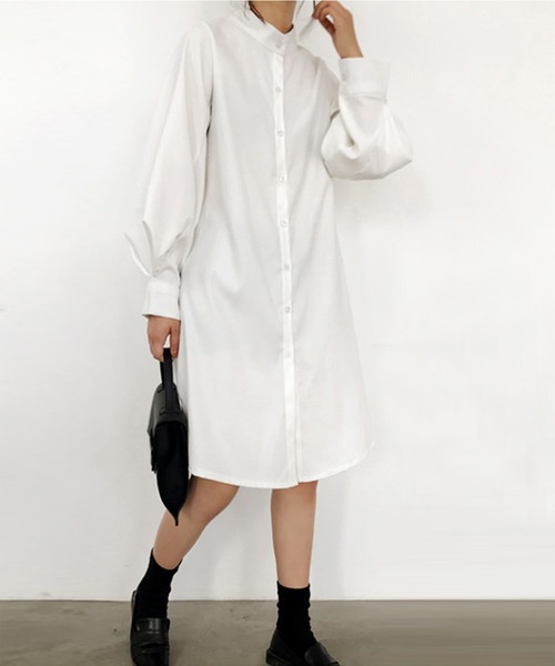 aimoha（アイモハ）の「ロングシャツワンピース（シャツ/ブラウス・レディース・ホワイト/ベージュ/ブルー・FREE/SMALL/X-LARGE/MEDIUM/LARGE）」の18枚目の写真