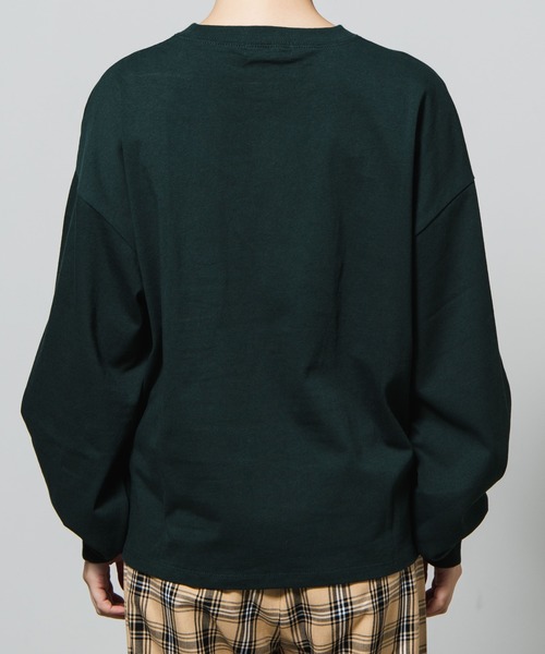 WEGO（ウィゴー）の「WEGO/ボリュームスリーブ刺繍ロンT（Tシャツ/カットソー・レディース・ダークグリーン/スミクロ・FREE）」の9枚目の写真