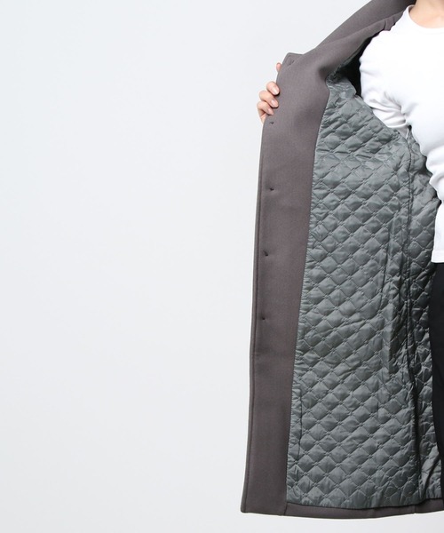 ABITOKYO（アビトーキョー）の「袖タック バックスリットロングコート（チェスターコート・レディース・ブラック/ブルー/ライトグリーン/グレー/ボルドー/ベージュ/ブルーグレー/ブラウン・S/M/L）」の14枚目の写真