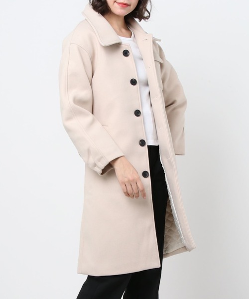 ABITOKYO（アビトーキョー）の「袖タック バックスリットロングコート（チェスターコート・レディース・ブラック/ブルー/ライトグリーン/グレー/ボルドー/ベージュ/ブルーグレー/ブラウン・S/M/L）」の13枚目の写真