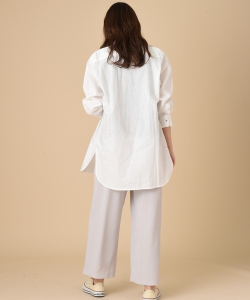 Lee（リー）の「【Lee】BAND COLLAR SHIRTS（シャツ/ブラウス・レディース・ブルー/ホワイト/パープル・FREE）」の22枚目の写真