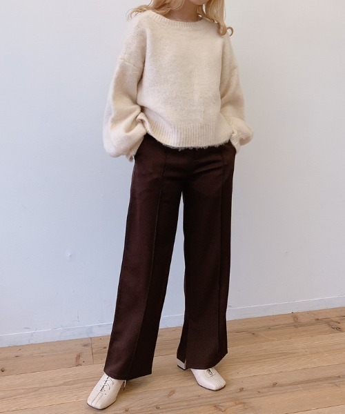 VANNIE U(ヴァニーユー)の「モヘアタッチ2WAYニットカーディガン(カーディガン/ボレロ・レディース・ブラウン/アイボリー/ブルー・FREE)」の8枚目の写真