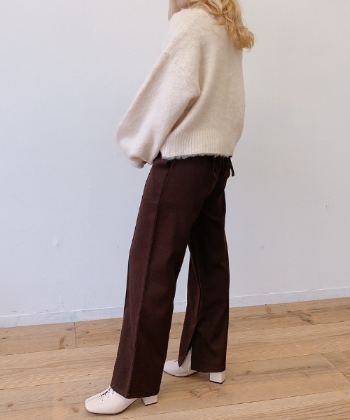 VANNIE U(ヴァニーユー)の「モヘアタッチ2WAYニットカーディガン(カーディガン/ボレロ・レディース・ブラウン/アイボリー/ブルー・FREE)」の6枚目の写真