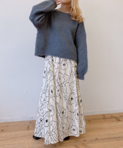 VANNIE U(ヴァニーユー)の「モヘアタッチ2WAYニットカーディガン(カーディガン/ボレロ・レディース・ブラウン/アイボリー/ブルー・FREE)」の18枚目の写真