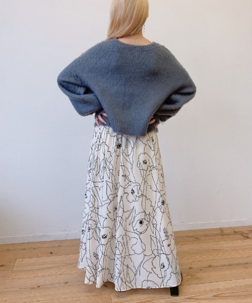 VANNIE U(ヴァニーユー)の「モヘアタッチ2WAYニットカーディガン(カーディガン/ボレロ・レディース・ブラウン/アイボリー/ブルー・FREE)」の14枚目の写真