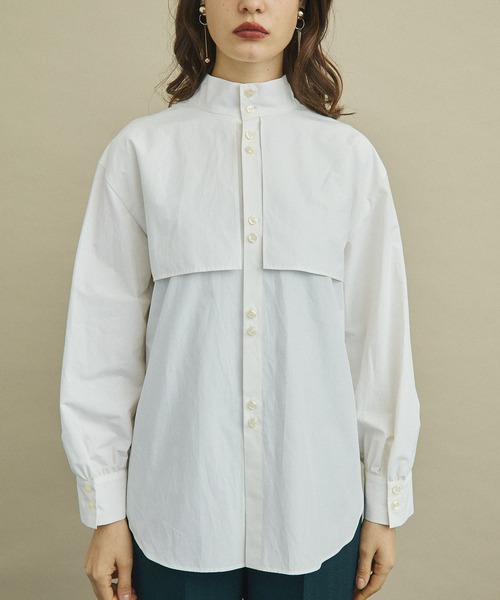 UNITED TOKYO(ユナイテッドトウキョウ)の「スタンドカラーボリュームシャツ(シャツ/ブラウス・レディース・ホワイト/ブラック・0)」の11枚目の写真