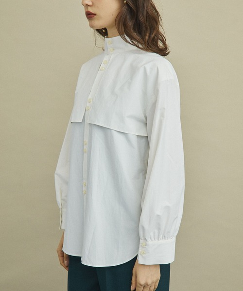 UNITED TOKYO(ユナイテッドトウキョウ)の「スタンドカラーボリュームシャツ(シャツ/ブラウス・レディース・ホワイト/ブラック・0)」の8枚目の写真