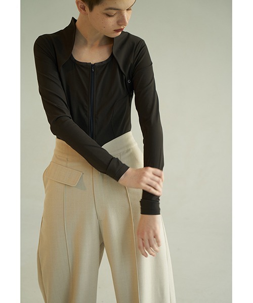 chuclla（チュクラ）の「【chuclla】【2020/AW】Fan cut high waist pants chw1386（スラックス・レディース・アイボリー・S/M）」の6枚目の写真