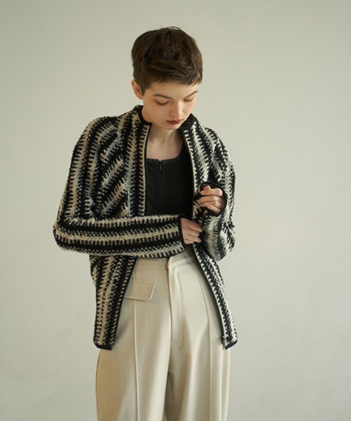 chuclla（チュクラ）の「【chuclla】【2020/AW】Fan cut high waist pants chw1386（スラックス・レディース・アイボリー・S/M）」の7枚目の写真