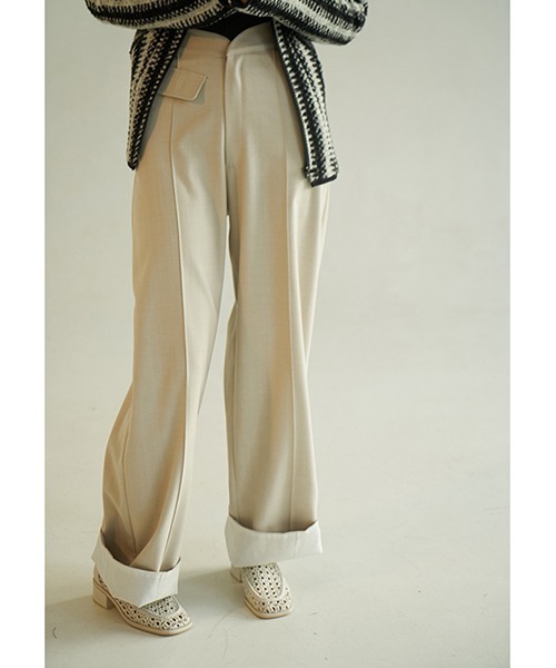 chuclla（チュクラ）の「【chuclla】【2020/AW】Fan cut high waist pants chw1386（スラックス・レディース・アイボリー・S/M）」の9枚目の写真