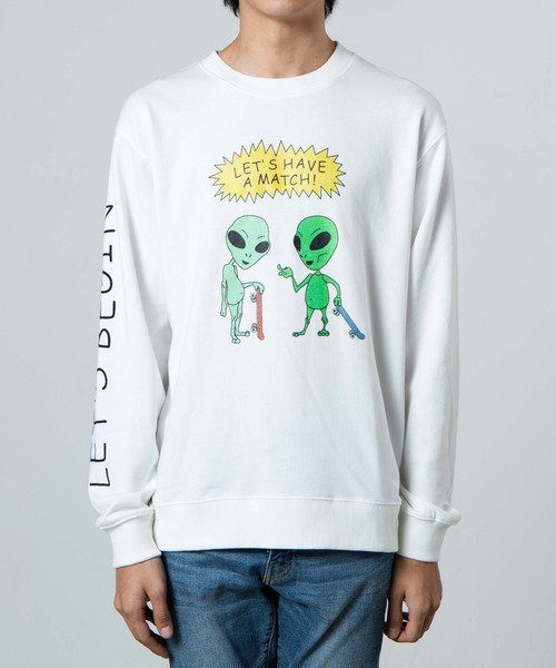 WEGO（ウィゴー）の「WEGO/エイリアンプリントプルオーバー（スウェット・メンズ・ホワイト/ブラック・MEDIUM/LARGE）」の14枚目の写真