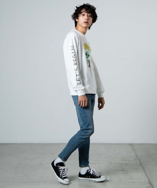 WEGO（ウィゴー）の「WEGO/エイリアンプリントプルオーバー（スウェット・メンズ・ホワイト/ブラック・MEDIUM/LARGE）」の19枚目の写真