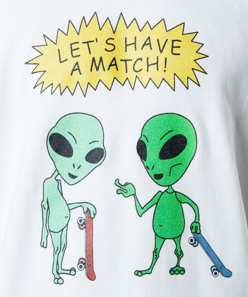 WEGO（ウィゴー）の「WEGO/エイリアンプリントプルオーバー（スウェット・メンズ・ホワイト/ブラック・MEDIUM/LARGE）」の10枚目の写真