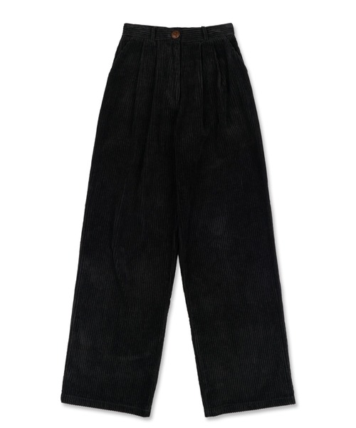 エディットフォールル★コーデュロイパンツ★ターコイズ★TORO★ジャンティーク SCULPTOR（スカルプター）の「WIDE PIN TUCK CORDUROY PANTS
