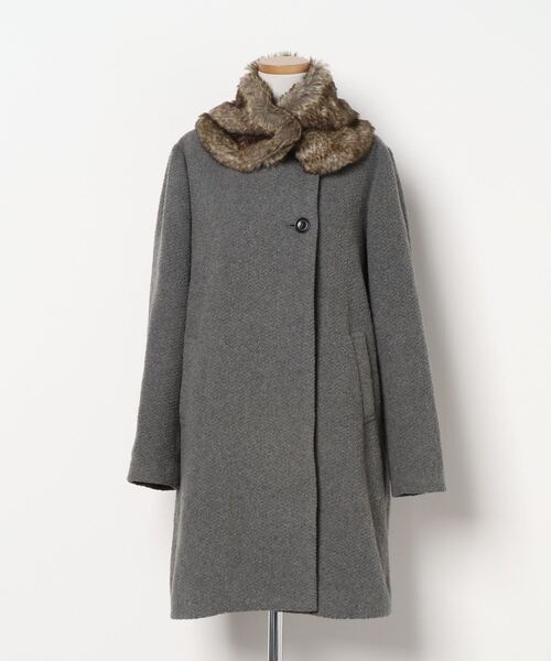 セール ブランド古着 ノーカラーコート ノーカラーコート Kbf ケイビーエフ のファッション通販 Zozoused