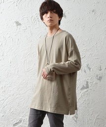 【MinoriTY】不思議色ロンT オーバーサイズ ロンT 長袖 ビッグシルエット 重ね着/レイヤード 秋服 メンズ 無地