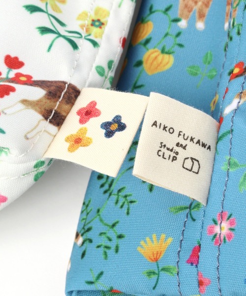 studio CLIP（スタディオクリップ）の「総柄巾着バッグ[ illustrated by AIKO FUKAWA ]（ボディバッグ/ウエストポーチ・レディース・オフホワイト/ブルー・FREE）」の20枚目の写真